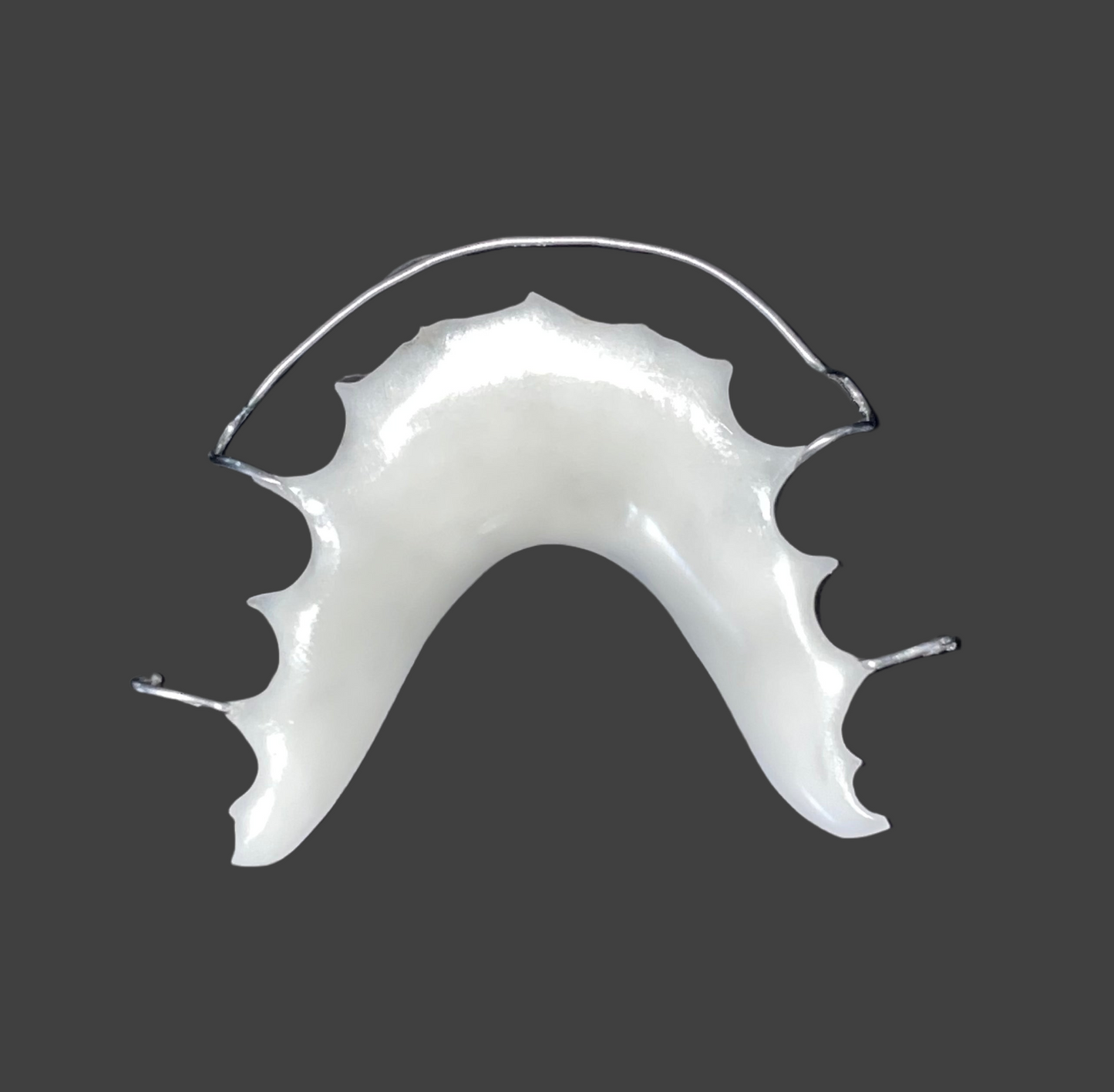 white upper dental retainer