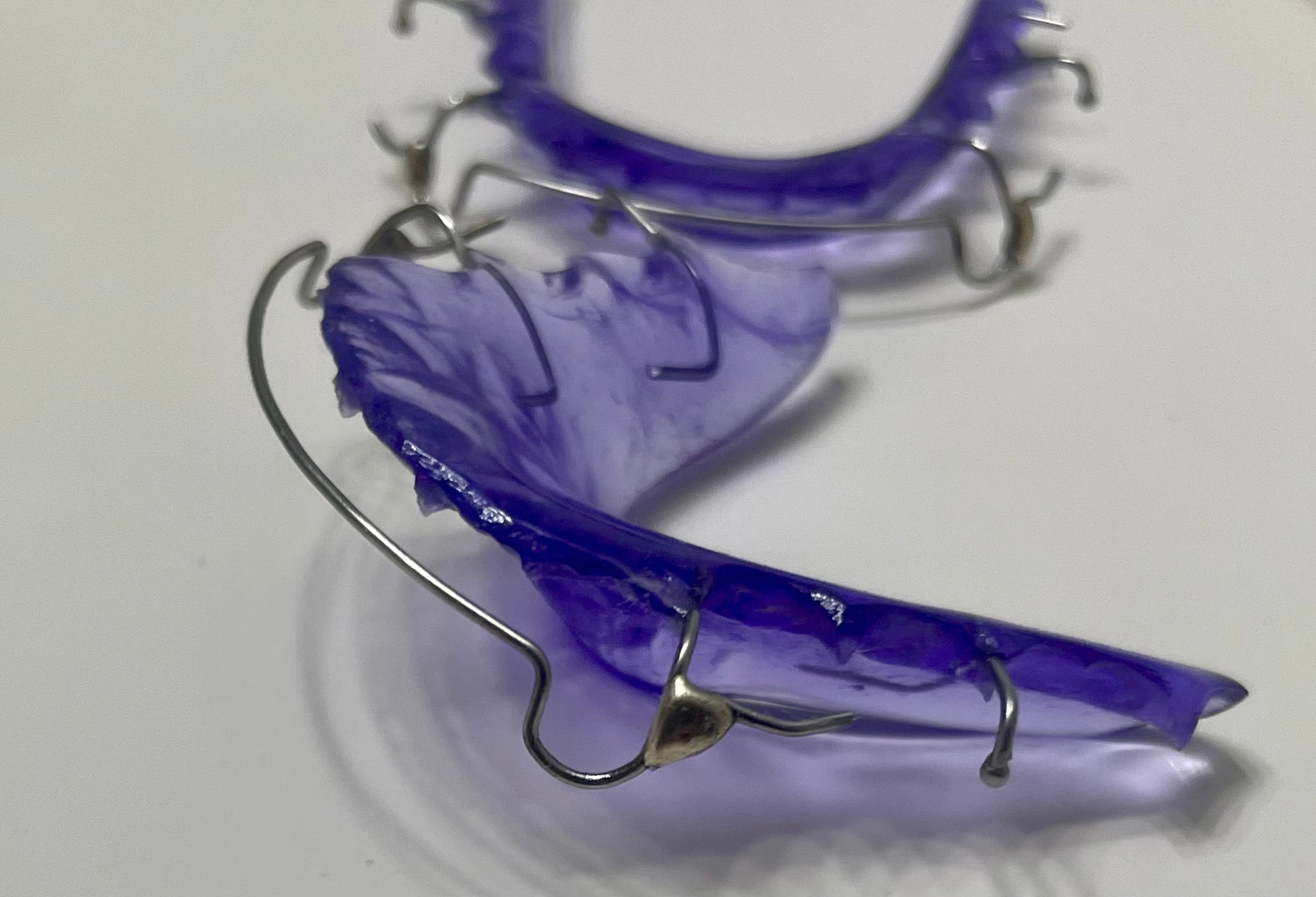 “Custom Hawley retainer with soldered C clasps”
